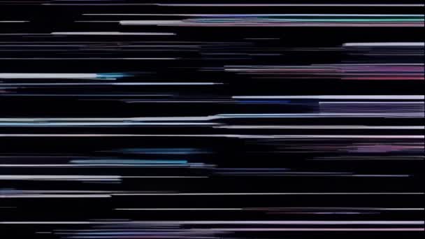 ストライプと紫と青のストリークの光沢のあるカラフルな背景 — ストック動画