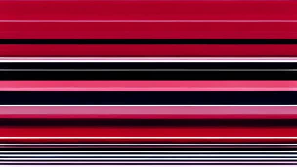 Glitchy Striped Background Red Stripe — Stock Video