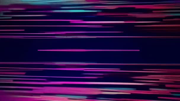 Purple Pink Glitchy Background Stripes — Stock Video