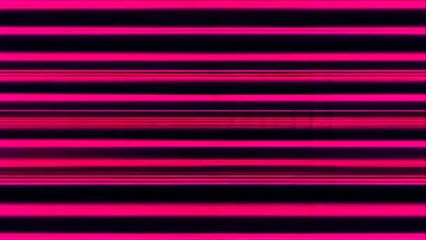 Pinkfarbene Und Schwarze Streifen Auf Einem Bildschirm — Stockvideo