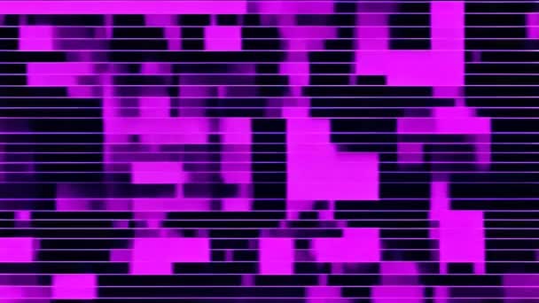 スクリーン上の紫と黒の光沢のあるストライプ — ストック動画