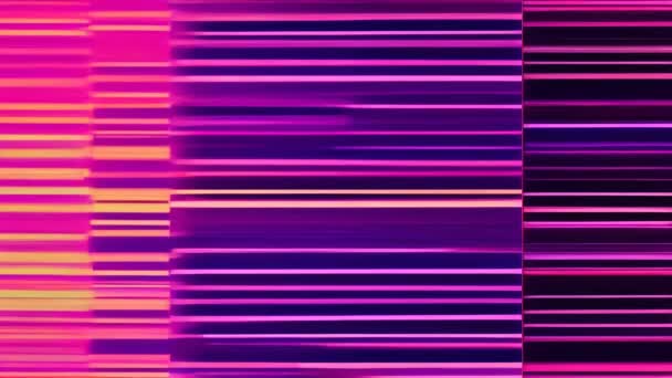 Purple Pink Glitchy Stripes Screen — Stock Video
