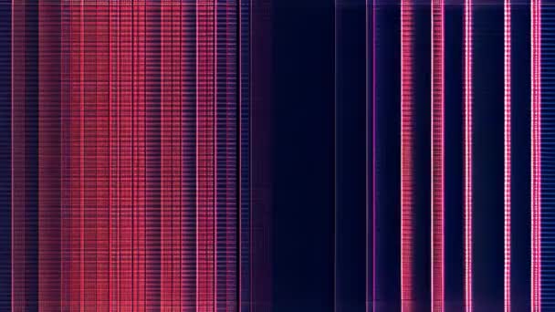 Efecto Visual Llamativo Estático Con Rayas Rojas Azules — Vídeo de stock
