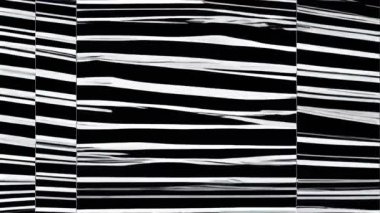 Bozuk efektli siyah beyaz çizgili bir görüntü