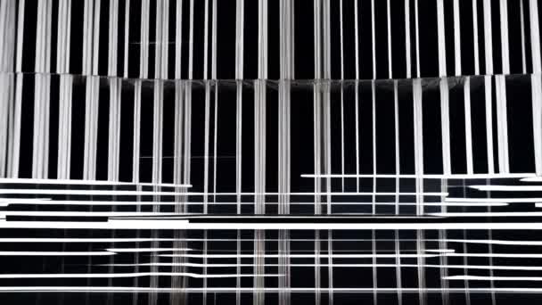 明るい効果を持つ建物の黒と白の写真 — ストック動画