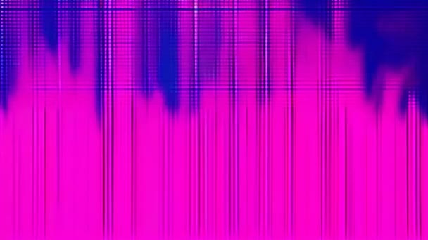 屏幕上的紫色和蓝色闪光的噪音 — 图库视频影像