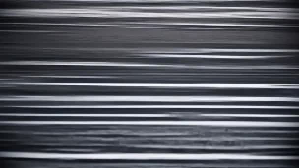 Egy Fekete Fehér Fénykép Vonat Sínek Egy Hiba Hatása — Stock videók