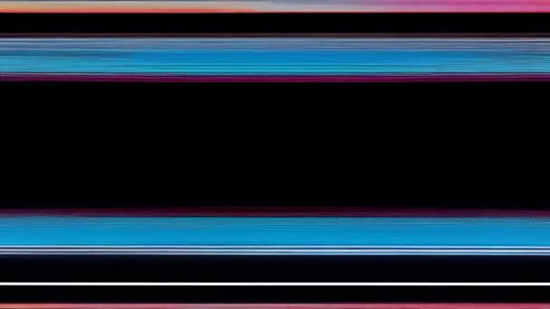 Een Glitchy Blauw Roze Scherm Met Een Flikkerend Effect — Stockvideo