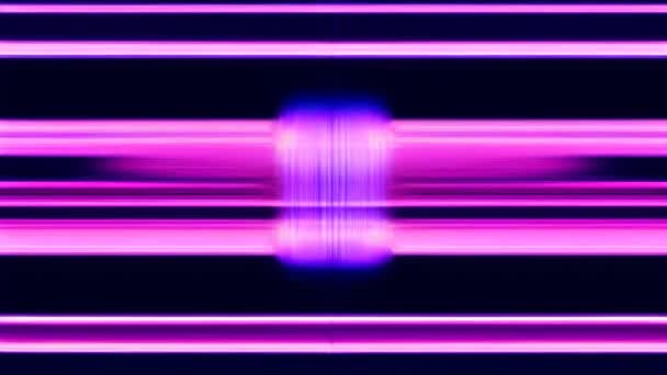 一种紫色和粉色的闪光屏幕 中间有蓝色的物体 — 图库视频影像