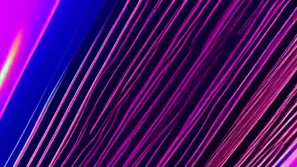 Фиолетовый Черный Полосатый Фон Глючным Эффектом — стоковое видео