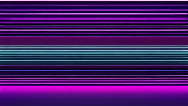Una Pantalla Glitchy Púrpura Azul Con Una Línea Horizontal — Vídeo de stock