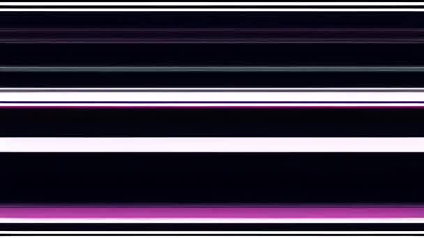 グリッチ効果のある紫と黒のストライプ画像 — ストック動画