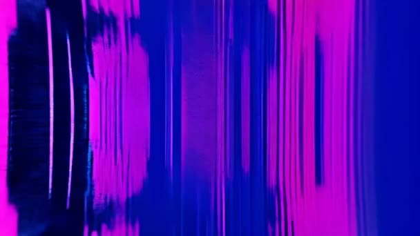 Рожевий Фіолетовий Глянсовий Шум Екрані — стокове відео
