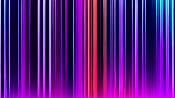 Uno Schermo Glitch Colorato Con Strisce Viola Rosa — Video Stock