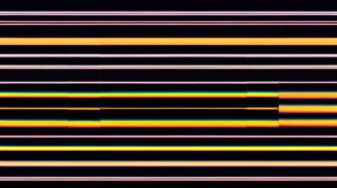 Sarı çizgili, titrek bir ekran.