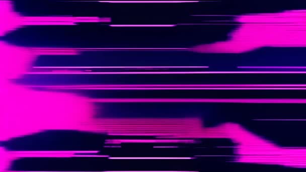 Glitchy Flickering Pink Purple Screen Unique Design — Stock Video