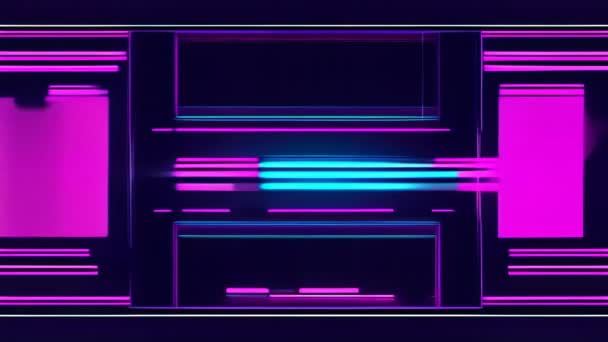 紫色和蓝色闪光屏幕 带有紫色和蓝色条纹 — 图库视频影像