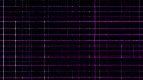 一个紫色和黑色的屏幕 有小故障的效果 — 图库视频影像