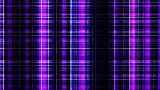 Patrón Cuadros Púrpura Con Efecto Fallido — Vídeos de Stock