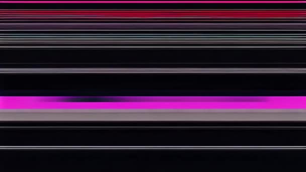 黑色背景上的粉色和紫色闪光的噪音 — 图库视频影像