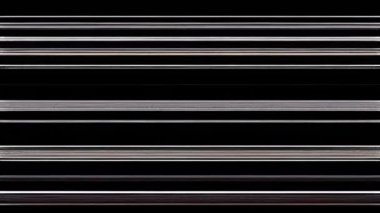 Bozuk sesli bir televizyon ekranının siyah beyaz görüntüsü.