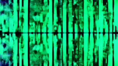 Yeşil arıza efektli bir dijital televizyon ekranı