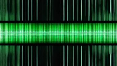 Yeşil ve siyah çizgili bir ses sinyali.