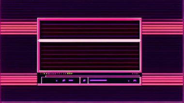 Dijital TV gürültüsü titreşimli mor ve pembe renkli bir ekran