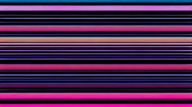 Gürültülü mor ve siyah çizgili bir ekran.