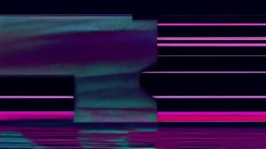 Mor ve yeşil arkaplanı olan bir binanın hatalı görüntüsü