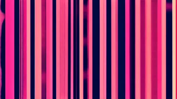 Uno Schermo Righe Rosa Blu Con Effetto Glitch — Video Stock