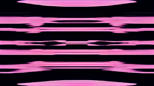 Pink Black Glitch Effect Screen — Stock Video