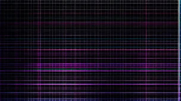 Patrón Cuadros Púrpura Negro Una Pantalla — Vídeos de Stock