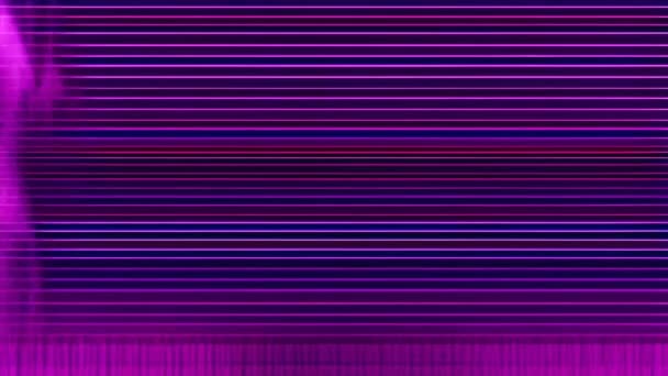 Purple White Glitch Noise Screen — Stock Video
