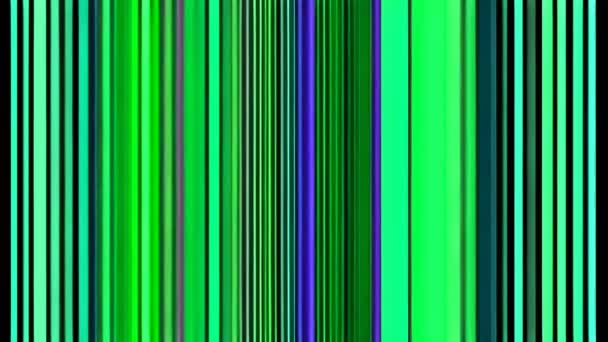Глянцевий Барвистий Екран Зеленими Синіми Чорними Смугами — стокове відео
