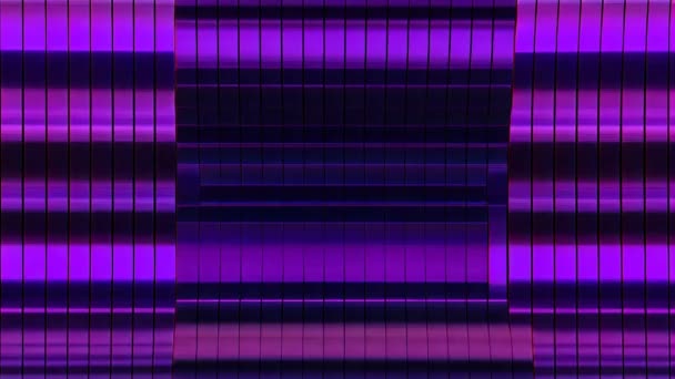 Фиолетовый Экран Глючным Статическим Эффектом — стоковое видео