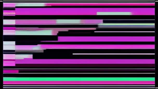 Una Pantalla Púrpura Negra Con Una Línea Horizontal — Vídeo de stock