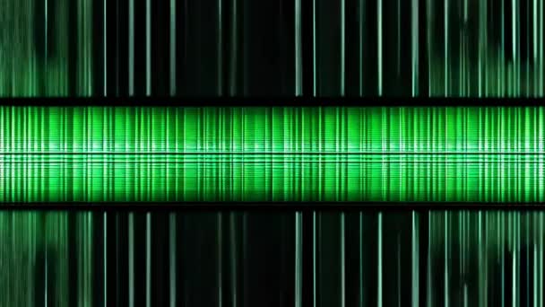 緑と黒のストライプノイズ信号 — ストック動画