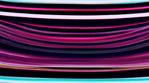 パープルとピンクのストライプ模様のグリッチでカラフルなスクリーン — ストック動画