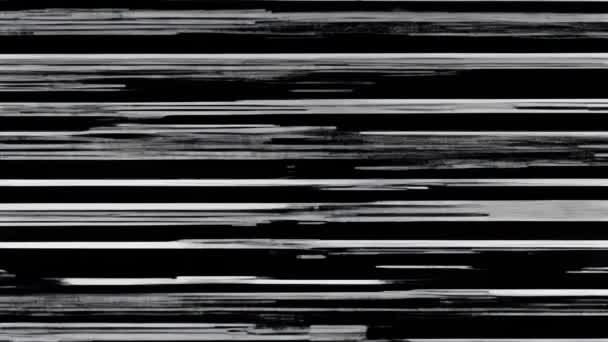 Una Imagen Blanco Negro Con Efecto Ruido Estático Fallido — Vídeo de stock