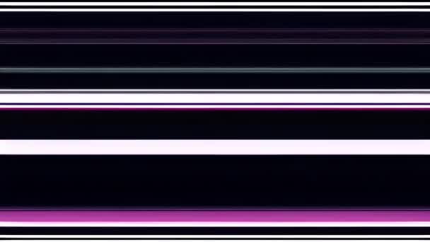Een Glitchy Roze Zwart Scherm Met Een Horizontale Lijn — Stockvideo