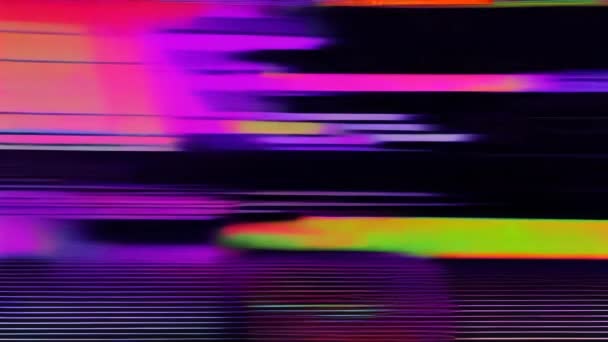 Błędny Kolorowy Zniekształcony Obraz Ekranu Telewizora — Wideo stockowe