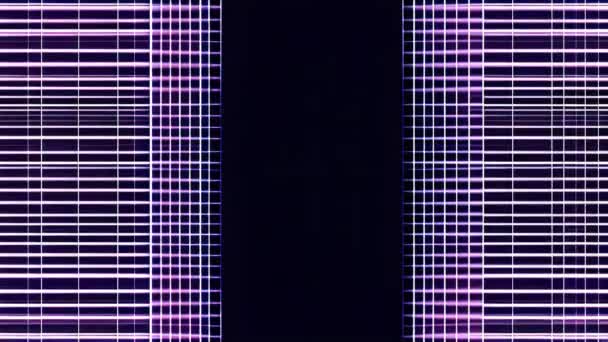 Фиолетовый Розовый Глючный Экран Плохим Сигналом — стоковое видео