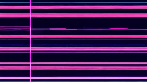 Purple Pink Noise Glitch Effect Screen — Stock Video