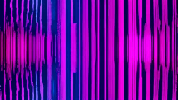 Purple Blue Glitchy Image Flickering Effect — Stock Video