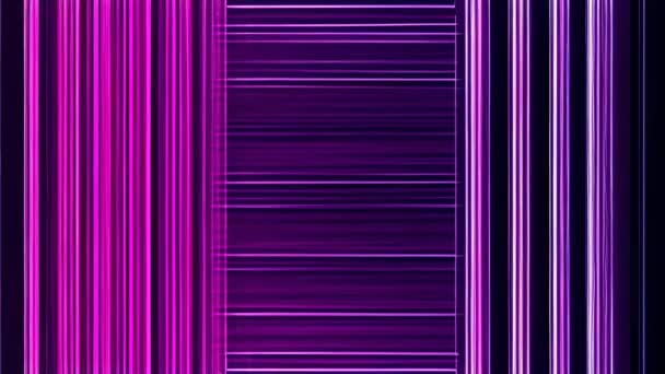 一个闪闪发光的紫色和粉色屏幕上有很多静态 — 图库视频影像