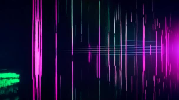 Bozuk Titrek Ses Efektli Dijital Bir Ekranı — Stok video