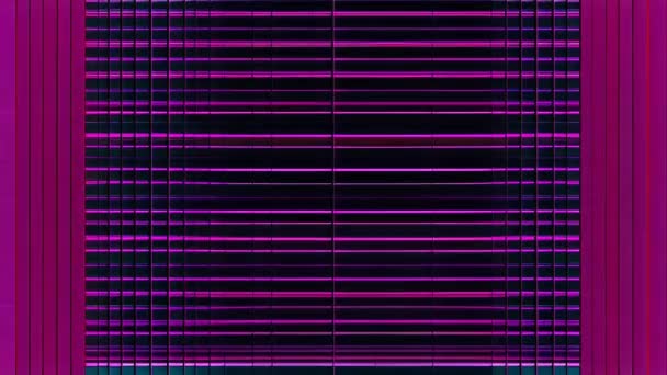 Purple Black Striped Background Glitch Effect — Stock Video