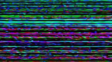 Canlı dijital sinyal bozulması. Hatanın canlı statik görsel senfonisi.