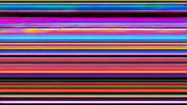 Canlı dijital sinyal bozulması. Hatanın canlı statik görsel senfonisi.